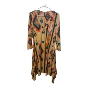 Lila Rose Asymmetrical Dress in Earth Tones